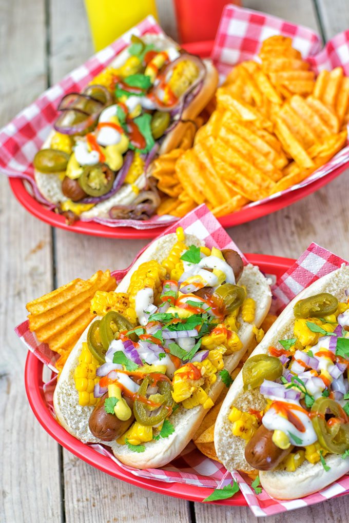 Mexican Street Corn Hot Dogs