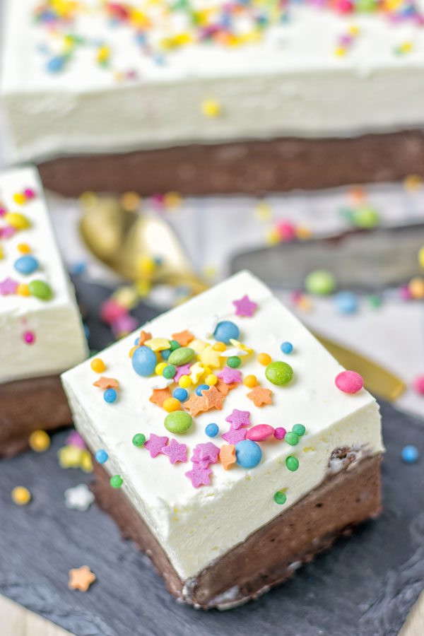 Oreo Brownie Bottom Funfetti Cake | #vegan #glutenfree #contentednesscooking