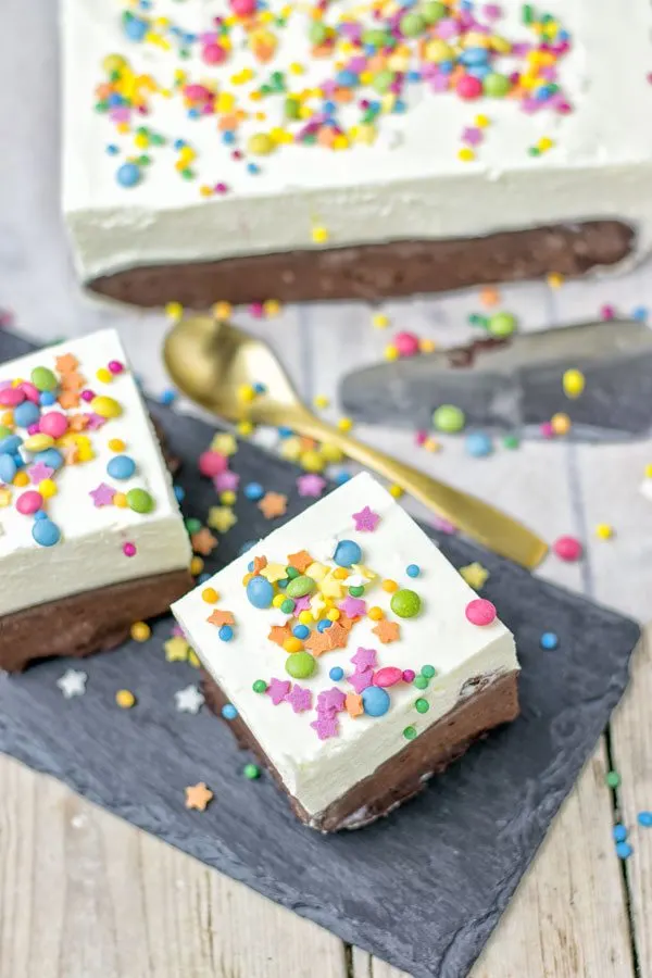 Oreo Brownie Bottom Funfetti Cake | #vegan #glutenfree #contentednesscooking