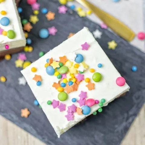 Oreo Brownie Bottom Funfetti Cake | #vegan #glutenfree #contentednesscooking