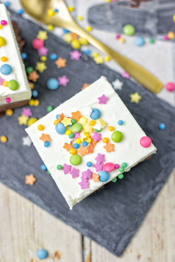 Oreo Brownie Bottom Funfetti Cake | #vegan #glutenfree #contentednesscooking