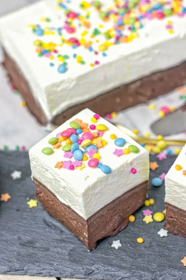 Oreo Brownie Bottom Funfetti Cake | #vegan #glutenfree #contentednesscooking