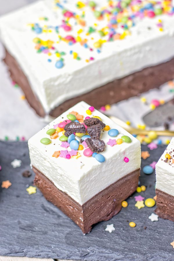 Oreo Brownie Bottom Funfetti Cake | #vegan #glutenfree #contentednesscooking