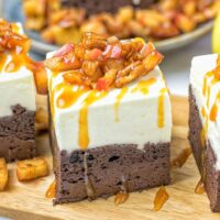 Cheesecake Brownies with Caramel Apples