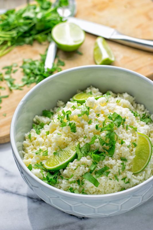 Cilantro Lime Cauliflower Rice | #vegan #glutenfree #contentednesscooking