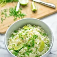 Cilantro Lime Cauliflower Rice | #vegan #glutenfree #contentednesscooking