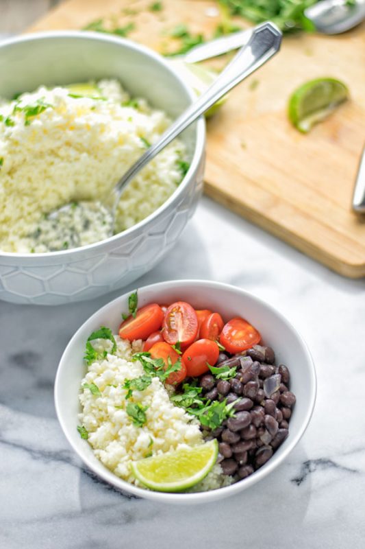 Cilantro Lime Cauliflower Rice | #vegan #glutenfree #contentednesscooking