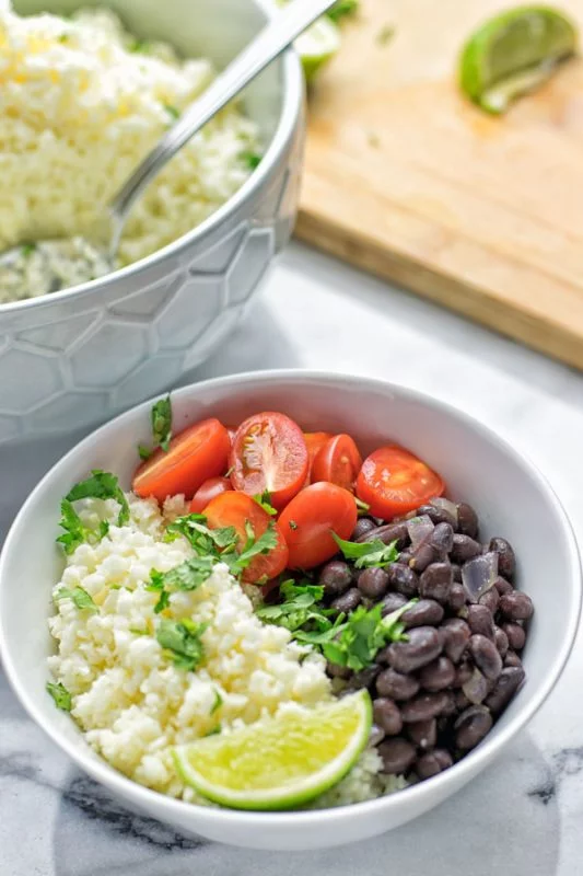 Cilantro Lime Cauliflower Rice | #vegan #glutenfree #contentednesscooking