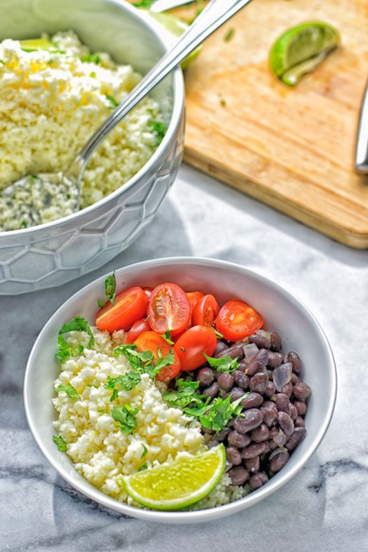 Cilantro Lime Cauliflower Rice | #vegan #glutenfree #contentednesscooking