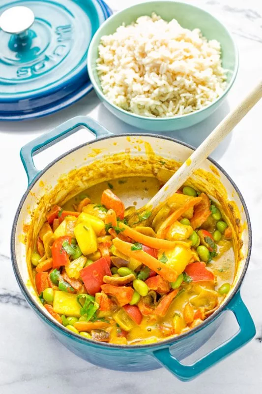 Coconut Cream Pineapple Curry | #vegan #glutenfree #contentednesscooking