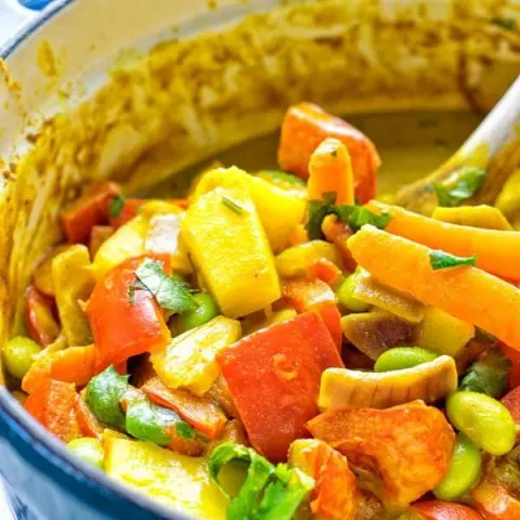 Coconut Cream Pineapple Curry | #vegan #glutenfree #contentednesscooking