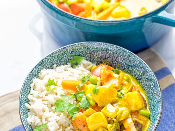 Coconut Cream Pineapple Curry | #vegan #glutenfree #contentednesscooking