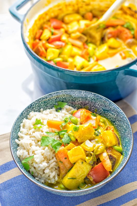 Coconut Cream Pineapple Curry | #vegan #glutenfree #contentednesscooking