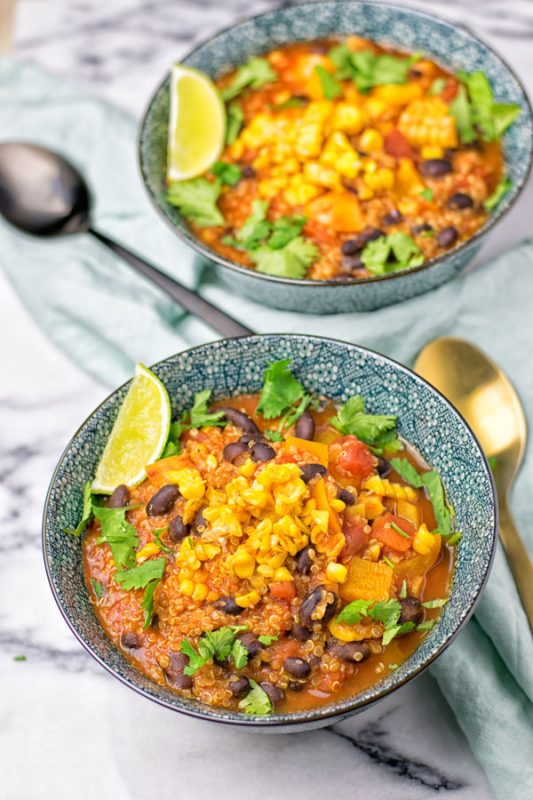 Mexican Quinoa Tortilla Soup #vegan #glutenfree #plantbased #contentednesscooking