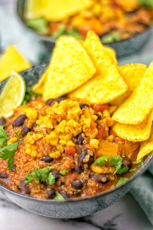 Mexican Quinoa Tortilla Soup #vegan #glutenfree #plantbased #contentednesscooking