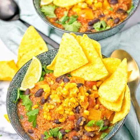 Mexican Quinoa Tortilla Soup #vegan #glutenfree #plantbased #contentednesscooking