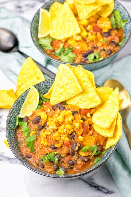 Mexican Quinoa Tortilla Soup #vegan #glutenfree #plantbased #contentednesscooking