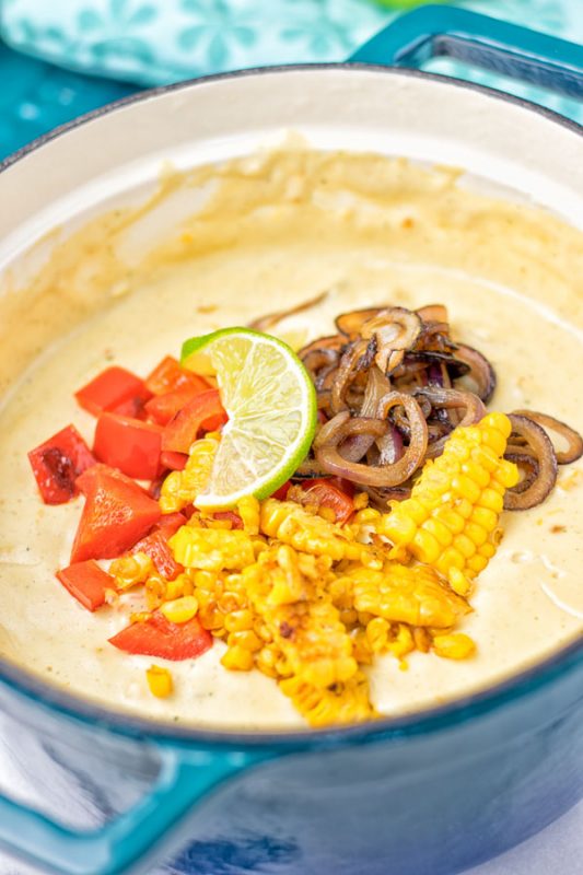 Mexican Street Corn Chowder #vegan #glutenfree #contentednesscooking 