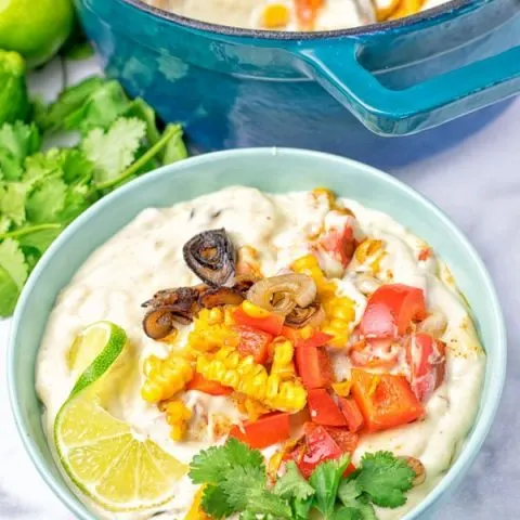 Mexican Street Corn Chowder #vegan #glutenfree #contentednesscooking