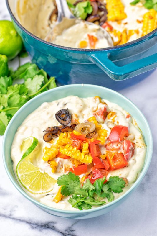 Mexican Street Corn Chowder #vegan #glutenfree #contentednesscooking 