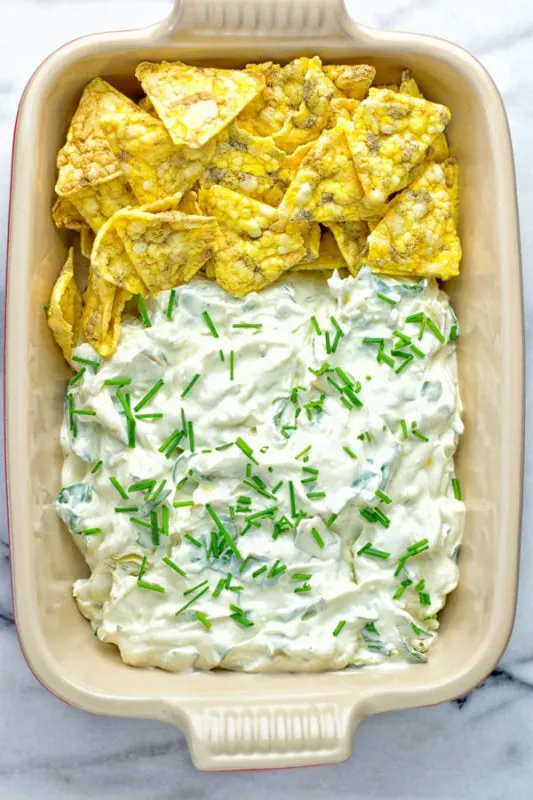 Creamy Spinach Artichoke Dip | #vegan #glutenfree #contentednesscooking