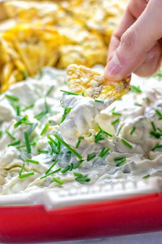 Creamy Spinach Artichoke Dip | #vegan #glutenfree #contentednesscooking