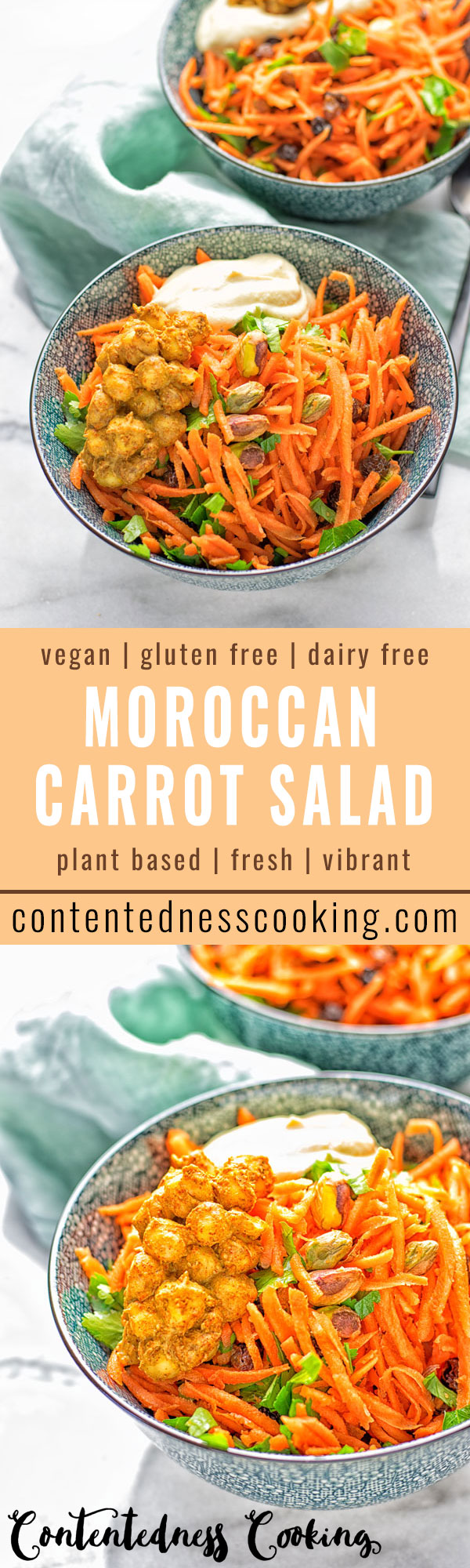 Moroccan Carrot Salad | #vegan #contentednesscooking #glutenfree #salad #carrot