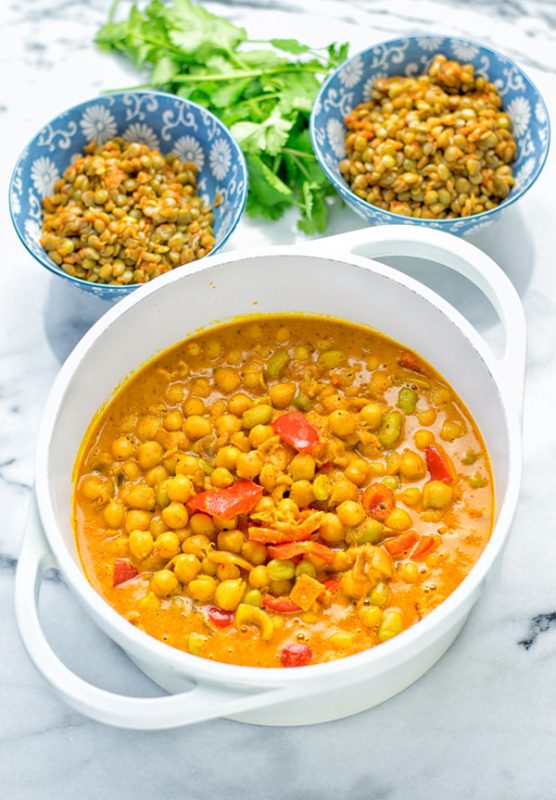 Turmeric Curry with Spicy Lentils | #vegan #glutenfree #contentednesscooking
