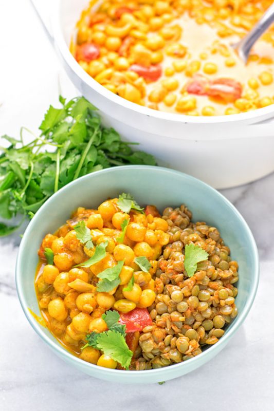 Turmeric Curry with Spicy Lentils | #vegan #glutenfree #contentednesscooking