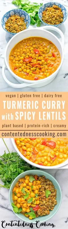 Turmeric Curry with Spicy Lentils | #vegan #glutenfree #contentednesscooking