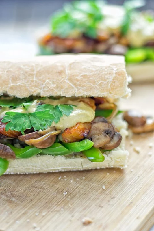 Vegan Philly Cheese Steak | #vegan #glutenfree #contentednesscooking