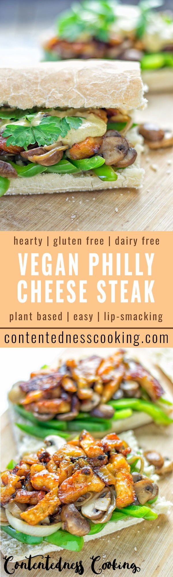 Vegan Philly Cheese Steak | #vegan #glutenfree #contentednesscooking