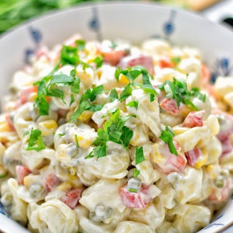 Aioli Tortellini Salad | #vegan #glutenfree #contentednesscooking