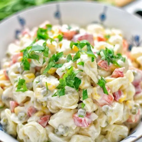 Aioli Tortellini Salad | #vegan #glutenfree #contentednesscooking