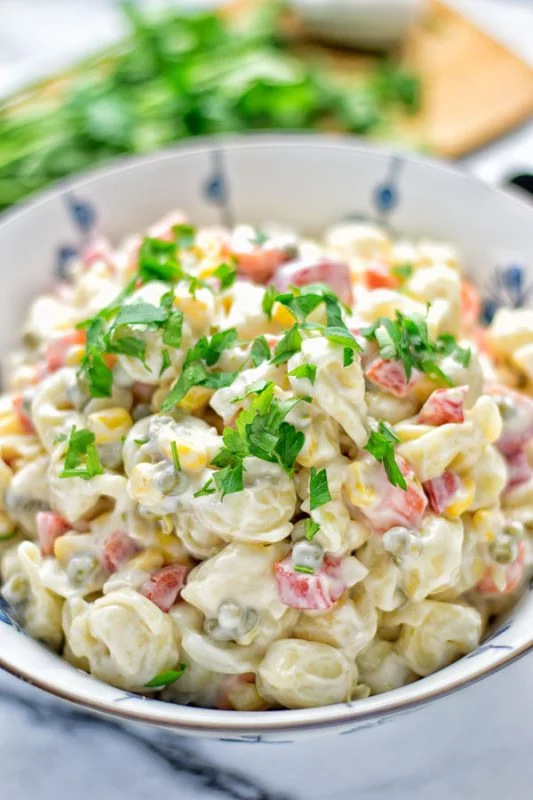 Aioli Tortellini Salad | #vegan #glutenfree #contentednesscooking