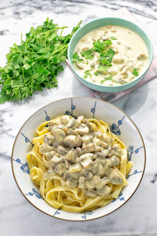 Vegan Mushroom Stroganoff | #vegan #glutenfree #contentednesscooking