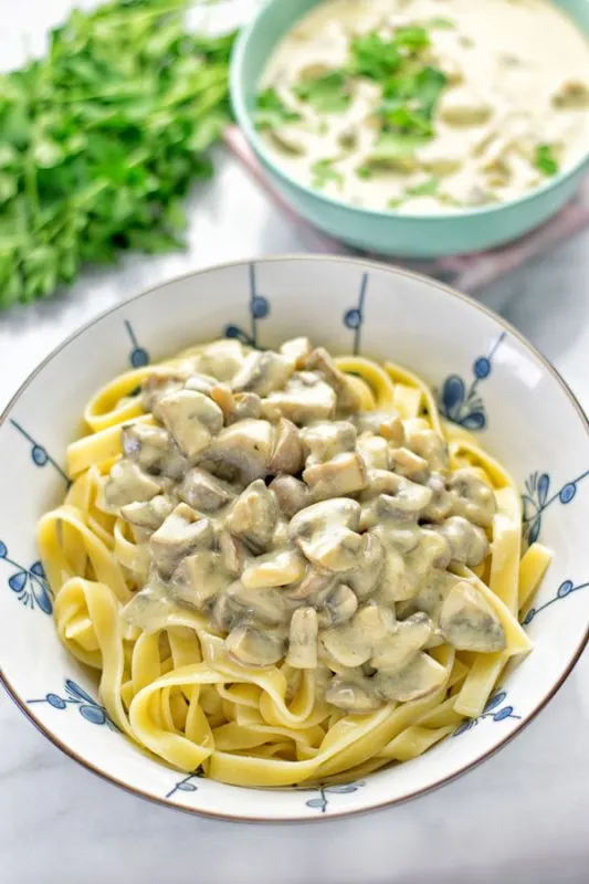 Vegan Mushroom Stroganoff | #vegan #glutenfree #contentednesscooking