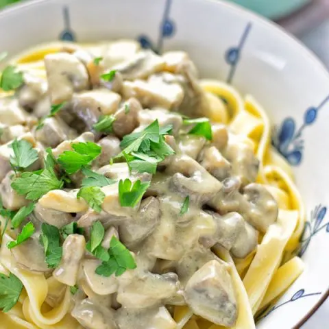 Vegan Mushroom Stroganoff | #vegan #glutenfree #contentednesscooking