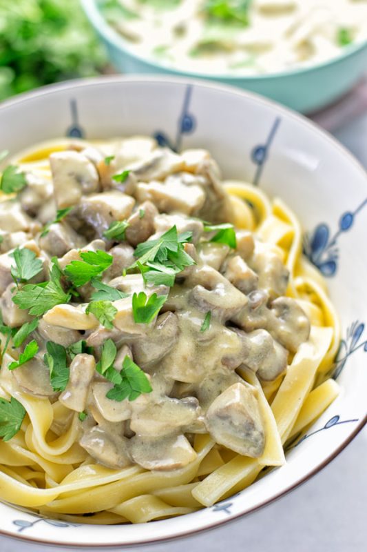 Vegan Mushroom Stroganoff | #vegan #glutenfree #contentednesscooking