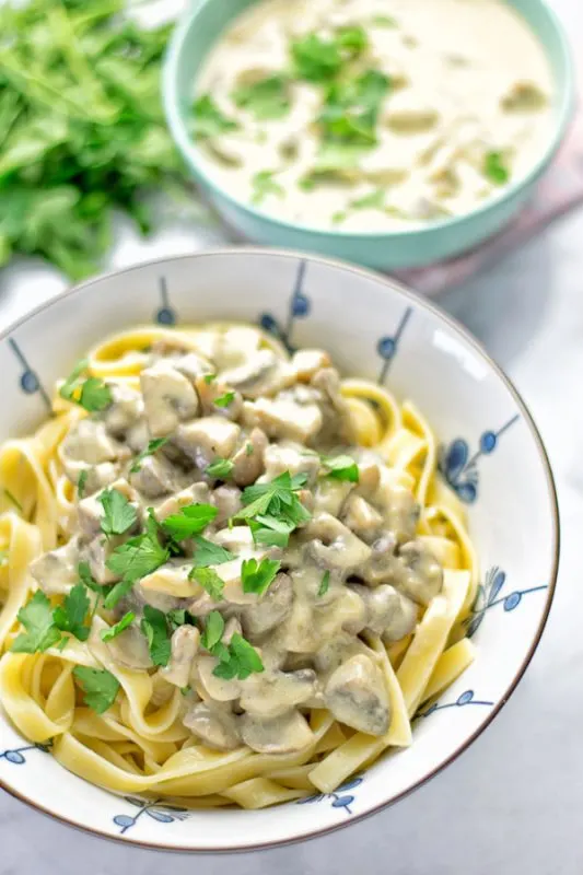 Vegan Mushroom Stroganoff | #vegan #glutenfree #contentednesscooking