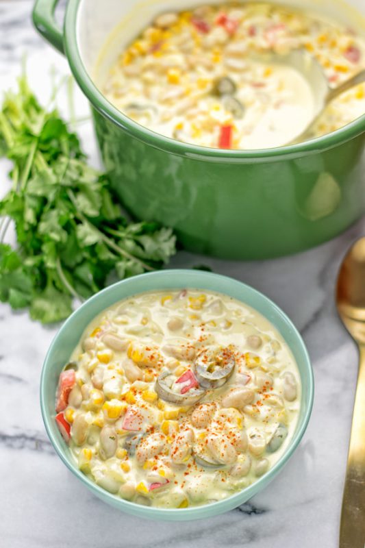 Vegetarian White Chili | #vegan #glutenfree #contentednesscooking