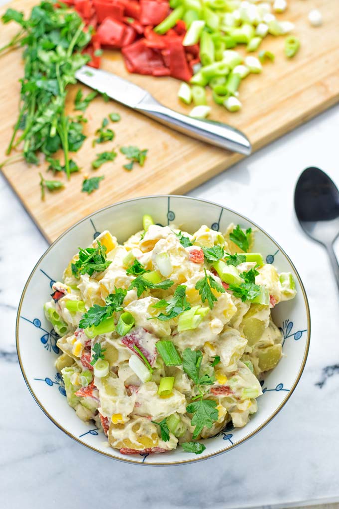 Hummus Potato Salad | #vegan #glutenfree #vegetarian #contentednesscooking #bbq