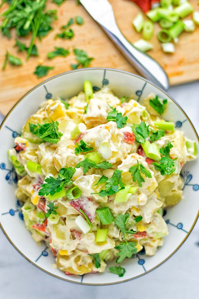 Hummus Potato Salad | #vegan #glutenfree #vegetarian #contentednesscooking #bbq