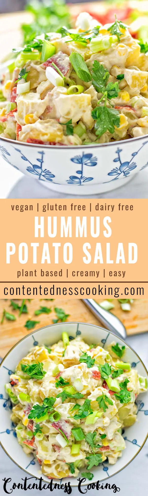 Hummus Potato Salad | #vegan #glutenfree #vegetarian #contentednesscooking #bbq