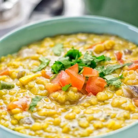 Indian Yellow Split Pea Soup (Dal Tadka) | #vegan #glutenfree #contentednesscooking #soup