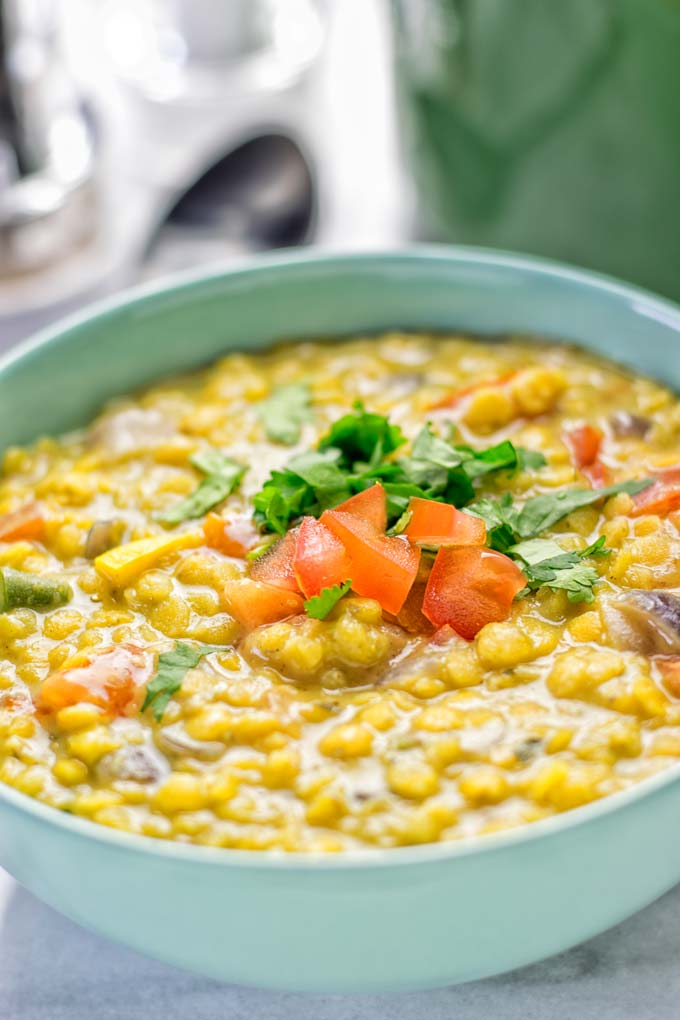 Indian Yellow Split Pea Soup (Dal Tadka) | #vegan #glutenfree #contentednesscooking #soup