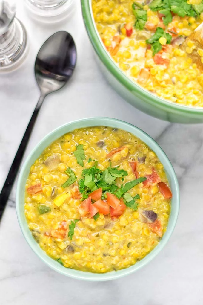 Indian Yellow Split Pea Soup (Dal Tadka) | #vegan #glutenfree #contentednesscooking #soup