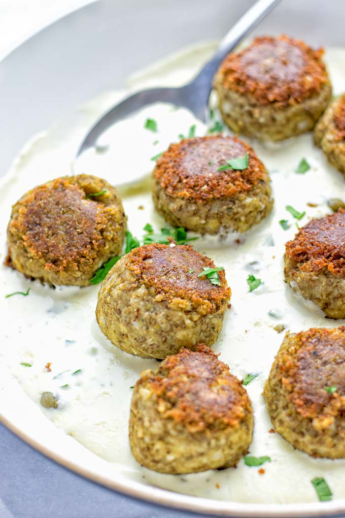 Vegetarian Swedish Meatballs | #vegan #contentednesscooking #glutenfree #yum