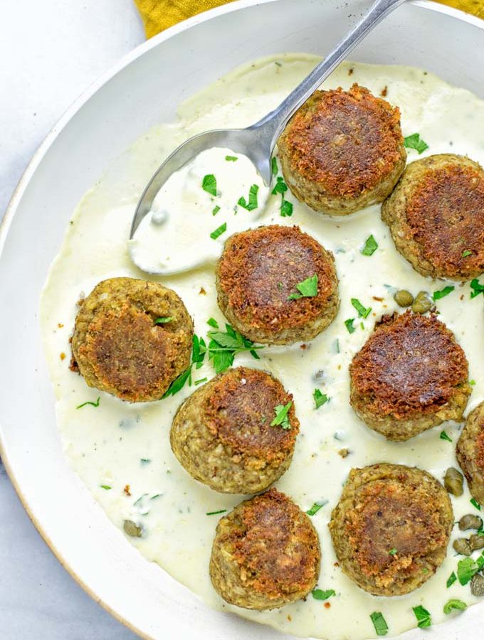 Vegetarian Swedish Meatballs | #vegan #contentednesscooking #glutenfree #yum