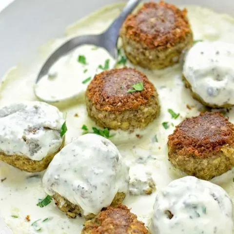 Vegetarian Swedish Meatballs | #vegan #contentednesscooking #glutenfree #yum